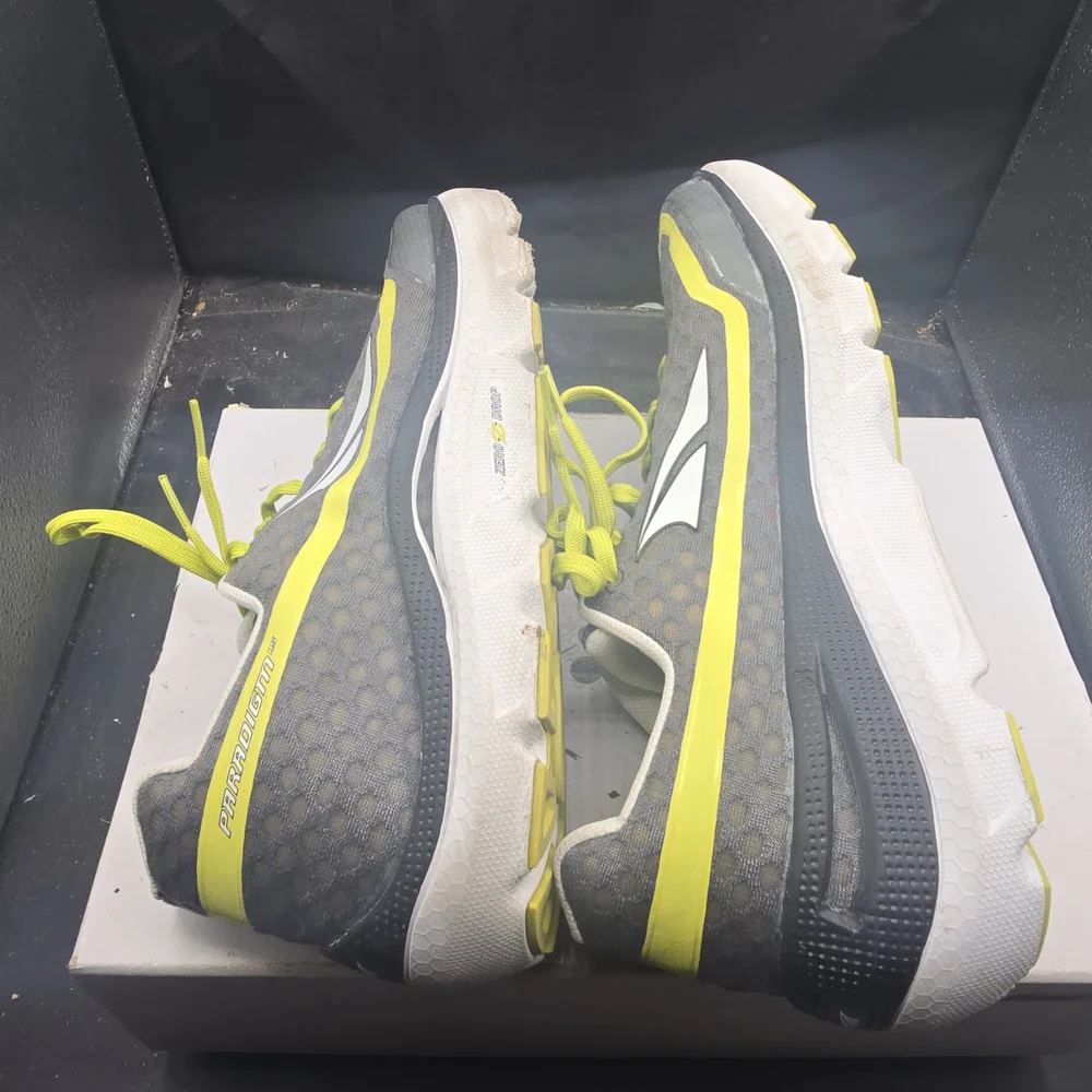 Altra Paragigm 1.5 Athletic Shoes Gray with Yellow‎ Accents Lace Up Men Size 13